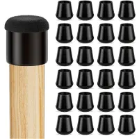 Luft Lucht Stoelpoot beschermers met vilt - 32 stuks - Doppen 12-16mm - Met anti-kras vilt - Rond - Zwart - Vloerbescherming - Stoelpoot sokken - Zwart