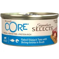 Wellness Core 24x Kattenvoer Signature Selects Flaked Tonijn - Garnaal 79 Gr