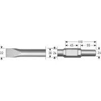 Rotec 6-kant Plattebeitel 32x400mm 6-kant ø30,0 / ø24x55mm - 2155210