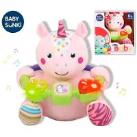 Reig Musicales Musical Unicorn With Lights And Activities Teddy 20 Cm Roze