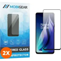 Mobigear Screenprotector geschikt voor OPPO A79 Glazen | Premium Screenprotector - Case Friendly - Zwart (2-Pack)