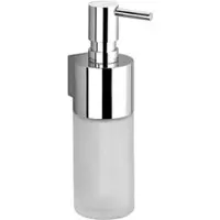 Emco Loft zeepdispenser van gesatineerd kristalglas voor reling, chroom