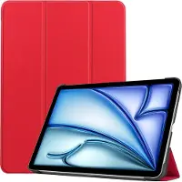 Mobigear Tablethoes geschikt voor Apple iPad Air 11 Inch (2024) Hoes | Tri-Fold Bookcase - Rood