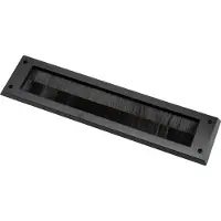 Wovar Brievenbus borstel zwart 8 x 34,2 x 1,5cm | Per Stuk