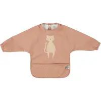 Trixie slab met mouwen - waterdicht baby slabbetje Mrs. Cat roze.