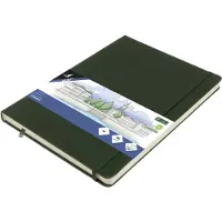 Kangaro schetsboek A4 - forest green - hardcover kaft - met elastiek en lint - K-861248