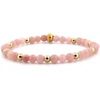 Heaven Eleven - meisjes armband - sunstone goud RVS - 4mm - 15cm