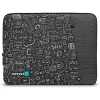Connect IT CFF7013DD laptoptas 33,8 cm (13.3") Opbergmap/sleeve Zwart