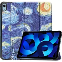 Mobigear Tablethoes geschikt voor Apple iPad 11 (2025) Hoes | Tri-Fold Bookcase - Starry Sky