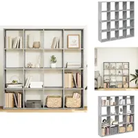 vidaXL Boekenkast 137,5x29x137,5 cm bewerkt hout betongrijs