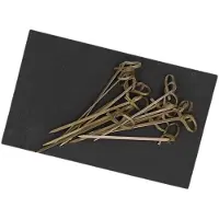 Cosy & Trendy Tapas serveerplank 18 cm met prikkers 9,5 cm