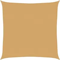 vidaXL Zonnezeil 160 g/m² vierkant 5x5 m HDPE zandkleurig
