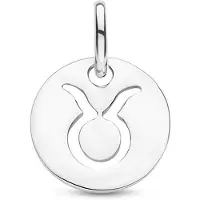 The Jewelry Collection Zilver Gerhodineerde Hanger sterrenbeeld stier 1333695