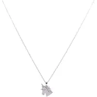 Heaven Eleven - meisje ketting unicorn - RVS zilver - 60cm