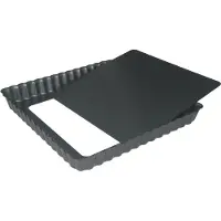 De Buyer vierkante anti-kleef taartvorm met losse bodem 23cm, 3(h) x 23(b) x 23(d)cm