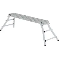 MUNK Günzburger Steigtechnik aluminium platformladder, opklapbare voeten, geribbelde sporten, antislip, max. 150 kg, sportafstand 280 mm, 1730 x 285 x 700 mm