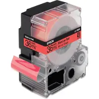 Epson LC-7RBP9 - 9m zwart op pastel rood / gelamineerd tape / 36mm (origineel)