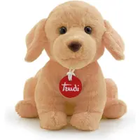 Trudi - Puppies Knuffel Hond 18 cm - Handgemaakt in Italie - Zacht pluche - Knuffeldier voor jongens en meisjes - Beige - 16x18x18 cm maat S
