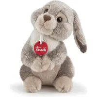 Trudi - Classic Knuffel Konijn Lino 19 cm - Handgemaakt in Italie - Hoge kwaliteit pluche knuffel - Knuffeldier voor jongens en meisjes - Bruin - 12x19x15 cm maat S
