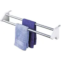 Wenko droogrek Twin Extendable 13 x 62 cm aluminium chroom