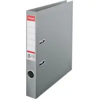 Esselte No.1 Power Kunststof A4 Ordner met Etikethouder - 2-Rings - Rugbreedte Van 50mm - Capaciteit van 350 Vel - Grijs