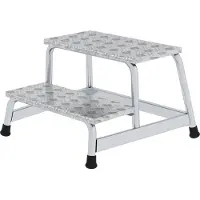 Munk -werkplatform, aluminium, gelaste buisconstructie, treden van trapplaat, antislip, tot 150 kg, tredeoppervlak B 550 x D 300 mm, 2 treden