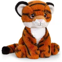 Keel Toys Kinder knuffels tijger van 18 cm - Knuffeldier