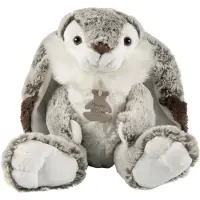Doudou et Compagnie Marius konijnknuffel - HISTOIRE D'OURS grijs