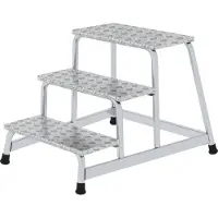 Munk -werkplatform, aluminium, gelaste buisconstructie, treden van trapplaat, antislip, tot 150 kg, tredeoppervlak B 550 x D 300 mm, 3 treden