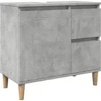 vidaXL wastafelkast 65x33x60 cm bewerkt hout betongrijs