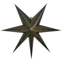 Star Trading Grote papieren ster 'Point' in donkergroen, decoratief vouw- en gatenpatroon, 7-puntig, Ø 60 cm