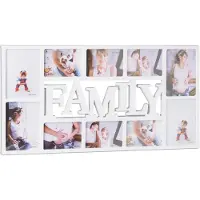 Relaxdays fotolijst Family - 10 foto‘s - familie - collagelijst wandmontage - fotocollage wit