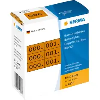Herma Nummer etiketten drievoudig zelfklevend 10x22 mm bruin/zwart