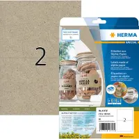 Herma 10757 gerecyclede universele etiketten A4 210 x 148 mm natuurlijk bruin (40 etiketten)