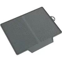 Wenko Nelia Afdruipmat grijs kunststof 34x40cm - Sneldrogend - Anti-slip - Afwasmat