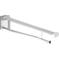 Keuco PLAN Care inklapbare steungreep, met toiletrolhouder, 700mm, 34903010737