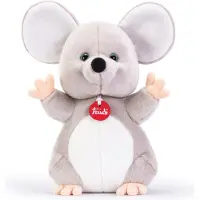 Trudi - Classic Knuffel Muis Martin 30 cm - Handgemaakt in Italie - Hoge kwaliteit pluche knuffel - Knuffeldier voor jongens en meisjes - Grijs - 23x30x17 cm maat M