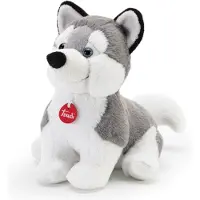Trudi Puppy Knuffel Hond Husky Puppy 28 cm - Hoge kwaliteit pluche knuffel - Knuffeldier voor jongens en meisjes - Grijs Wit - 19x28x28 cm maat M
