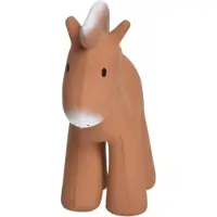 Tikiri Mijn Eerste Boerderijdiertje - Paard - Natuurlijk Rubber - Met Belletje - 12Cm - 0 Jaar