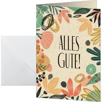Sigel Wenskaarten "Kleurrijke planten", FSC-graskarton, DIN A6, 240 g, 10 stuks, incl. 10 enveloppen