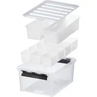 Orthex Opbergbox SmartStore Classic 15 + Vakverdeler Black
