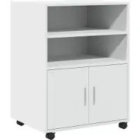 vidaXL Rolkast 60x48x81 cm bewerkt hout wit