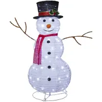 Star Trading LED-buitenverlichting Tecidy, sneeuwpop, 3D, wit, 90 cm