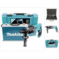 Makita HR 2470 780 W SDS-Plus 24 mm klopboormachine in koffer + D-42444 SDS-Plus boorset 17 stuks in aluminium koffer