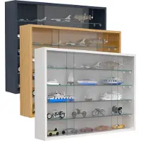VCM Holz Glas Hängevitrine Wandvitrine Sammel Deko Sammler Vitrine Drivalo L