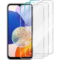 Cadorabo 3x Screenprotector geschikt voor Samsung A14 4G / 5G / M14 - Beschermende Pantser Film in - Getemperd (Tempered) Display beschermend glas in 9H hardheid met 3D Touch