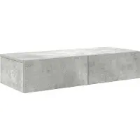 vidaXL Wandschap met lades 80x33x17 cm bewerkt hout betongrijs