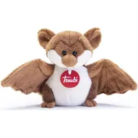 Trudi - Trudino Knuffel Vleermuis Parco Adamello Brenta 25 cm - Handgemaakt in Italie - Zacht pluche - Knuffeldier voor jongens en meisjes - Bruin - 25x14x8 cm maat XS