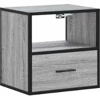 vidaXL Nachtkastje wandgemonteerd 40x31x39,5cm grijs sonoma eikenkleur