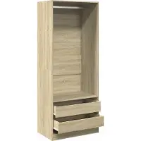 vidaXL Kledingkast 80x50x200 cm bewerkt hout sonoma eikenkleurig
